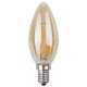 Лампа светодиодная филаментная ЭРА E14 5W 2700K золотая F-LED B35-5W-827-E14 gold. 