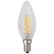 Лампа светодиодная филаментная ЭРА E14 5W 4000K прозрачная F-LED BTW-5W-840-E14. 