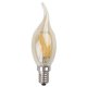 Лампа светодиодная филаментная ЭРА E14 7W 2700K золотая F-LED BXS-7W-827-E14 gold. 