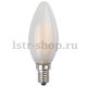 Лампа светодиодная филаментная ЭРА E14 7W 4000K матовая F-LED B35-7W-840-E14 frost. 