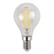 Лампа светодиодная филаментная ЭРА E14 9W 2700K прозрачная F-LED P45-9w-827-E14 Б0047020. 