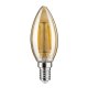 Лампа светодиодная филаментная диммируемая Paulmann E14 4,5W 2500K золотая 28493. 