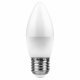 Лампа светодиодная Feron E27 7W 2700K Свеча Матовая LB-97 25758. 