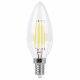 Лампа светодиодная филаментная Feron E14 7W 2700K Свеча Прозрачная LB-66 25726. 