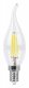 Лампа светодиодная филаментная Feron E14 9W 2700K Свеча на ветру Прозрачная LB-74 25960. 