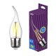 Лампа светодиодная филаментная REV FC37 E27 7W 2700K DECO Premium теплый свет свеча на ветру 32429 4. 