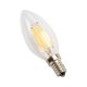Лампа светодиодная филаментная Elvan E14 5W 4000K прозрачная E14-5W-4000K-CL-candle. 