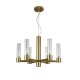 Подвесная люстра Crystal Lux OTONO SP6+1 BRASS/TRANSPARENTE. 