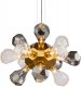 Подвесная люстра DeLight Collection KR1197 KR1197P-12 brass, smoky/clear. 