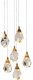 Подвесной светильник DeLight Collection Crystal rock II 9701P/6R brass. 