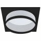 Светильник встраиваемый Feron DL701 потолочный GX70 черный квадрат 51096. 