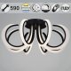 Потолочная люстра Reluce 74390-0.3-08S black. 