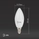 Лампа светодиодная ЭРА E14 11W 4000K матовая LED B35-11W-840-E14. 