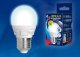 Лампа светодиодная Uniel диммируемая (UL-00004301) E27 7W 4000K матовая LED-G45 7W/4000K/E27/FR/DIM PLP01WH. 