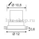 Светильник встраиваемый SLV TRITON LED тепло-белый PowerLED 6x3W серебристый 113642. 