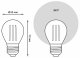 Лампа светодиодная Gauss диммируемая филаментная E27 5W 4100К прозрачная 105802205-D. 