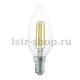Лампа светодиодная филаментная Eglo E14 4W 2700К прозрачная 11496. 