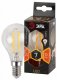 Лампа светодиодная филаментная ЭРА E14 7W 2700K прозрачная F-LED P45-7W-827-E14. 