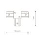 Коннектор T-образный Nowodvorski Profile 9187. 