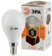 Лампа светодиодная ЭРА E14 5W 2700K матовая LED P45-5W-827-E14. 