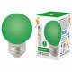Лампа декоративная светодиодная (UL-00005648) Volpe E27 1W зеленая LED-G45-1W/GREEN/E27/FR/С. 