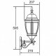 Настенный фонарь уличный Oasis Light 91201L Gb. 