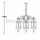 Уличный светильник подвесной 89870/3S Gb. 