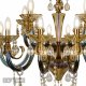 Подвесная люстра iLamp Asia 61081-8+4 BR. 