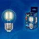 Лампа светодиодная Uniel LED-G45 E27 6Вт 3000K LED-G45-6W/WW/E27/CL PLS02WH. 