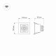 Встраиваемый светильник Arlight CL-KARDAN-S102x102-9W Day (WH-BK, 38 deg). 