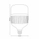 Лампа LED сверхмощная (UL-00006796) Volpe E27 80W (650W) 6500K матовая LED-M80-80W/6500K/E27/FR/NR. 