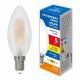 Лампа светодиодная филаментная Volpe E14 5W 3000K матовая LED-C35-5W/3000K/E14/FR/SLF UL-00008322. 
