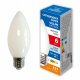 Лампа светодиодная филаментная Volpe E27 6W 4000K матовая LED-C35-6W/4000K/E27/FR/SLF UL-00008321. 