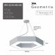 Подвесной светодиодный светильник Geometria ЭРА Hexagon SPO-123-W-40K-045 45Вт 4000К белый Б0050554. 