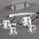 Потолочная люстра Mantra Cuadrax Chrome Optical Glass 0961. 