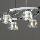 Подвесной светильник Mantra Cuadrax Chrome Optical Glass 0966. 