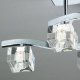 Потолочная люстра Mantra Cuadrax Chrome Optical Glass 0967. 