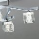 Потолочная люстра Mantra Cuadrax Chrome Optical Glass 0967. 