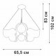 Подвесная люстра Vitaluce V4004-1/8S. 