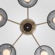 Потолочная люстра Imex MD.3826-5-S AB+BK. 