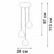 Подвесная люстра Vitaluce V4704-1/3S. 