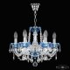 Подвесная люстра Bohemia Ivele Crystal 5402 5402/6/141 Ni Aquamarine/M-1G. 