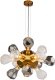 Подвесная люстра DeLight Collection KR1197 KR1197P-12 brass, smoky/clear. 