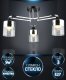Потолочная люстра Seven Fires Vizer WD3618/3C-BK-CR-CL. 