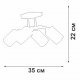 Потолочная люстра Vitaluce V2833-1/4PL. 