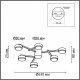 Потолочная люстра Lumion Dabra 8115/6C. 