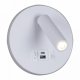 Настенный светодиодный светильник Reluce 86203-9.2-001KT LED12W+USB WT. 