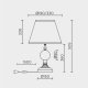 Интерьерная настольная лампа  L9923 GD. 