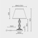 Интерьерная настольная лампа  L9928 GD. 