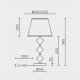 Интерьерная настольная лампа  ML.6105.01TL BK. 